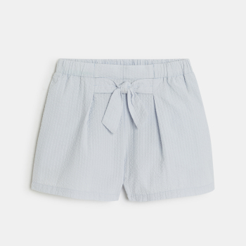 شورت مطرز رمادي سادة للفتيات